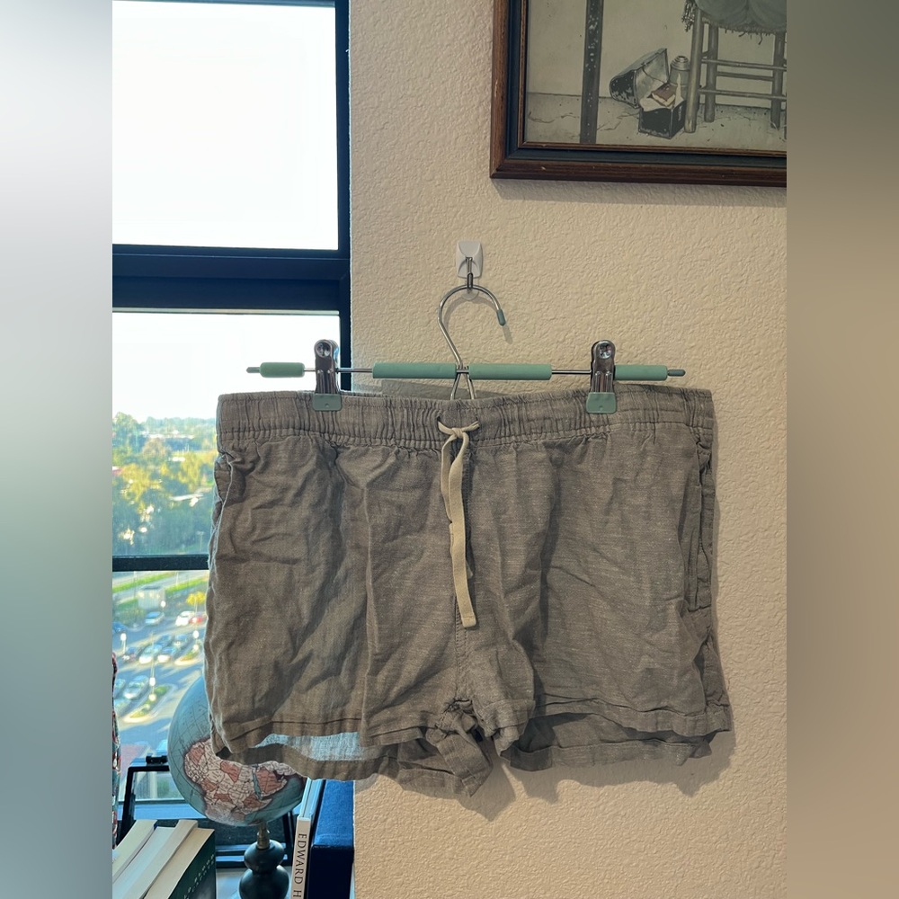 Patagonia grey linen shorts